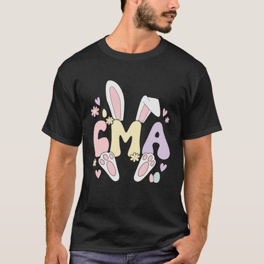 Certified Medical Assistant Easter Bunny CMA Easte T-Shirt (Vorderseite)