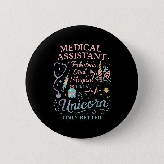 Certified Medical Istant Unicorn Cma Medical Istan Button (Vorderseite)