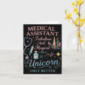Certified Medical Istant Unicorn Cma Medical Istan Karte (Gelbe Blume)