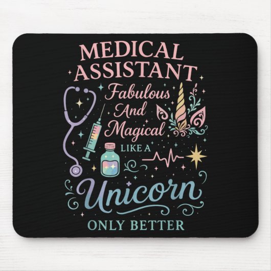 Certified Medical Istant Unicorn Cma Medical Istan Mousepad (Vorne)
