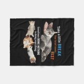 Certified Nap Expert Funny Lazy Cat Meme Cat Moms  Fleecedecke (Vorderseite (Horizontal))