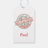 Certified Naughty List Weihnachten Geschenkanhänger (Rückseite)