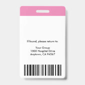 Certified Nurse Aide Foto ID Abzeichen Ausweis (Rückseite)