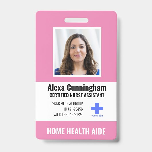Certified Nurse Aide Foto ID Abzeichen Ausweis (Vorderseite)