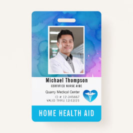 Certified Nurse Aide, Zuhause Health Aide Foto ID Ausweis