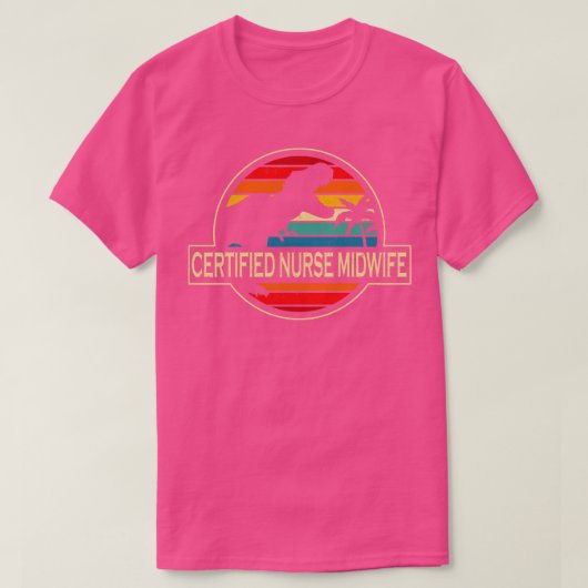 Certified Nurse Midfrau Dinosaur T-Shirt (Design vorne)