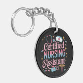 Certified Nursing Assistant Double Sided Keychain Schlüsselanhänger (Vorderseite links)