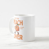 Certified Peach Lover Funny Fruit Mug Gift Kaffeetasse (Vorderseite Links)