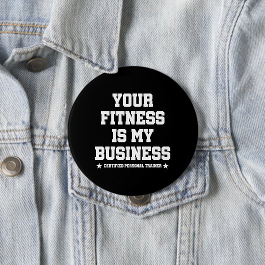 Certified Personal Trainer Fitness Coach Gym Quote Button (Beispiel)