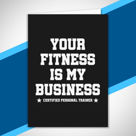 Certified Personal Trainer Fitness Coach Gym Quote Karte