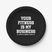 Certified Personal Trainer Fitness Coach Gym Quote Pappteller (Vorderseite)