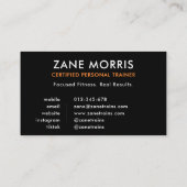 Certified Personal Trainer QR Code Visitenkarte (Rückseite)