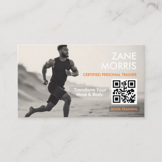 Certified Personal Trainer QR Code Visitenkarte (Vorderseite)