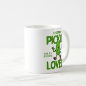 Certified Pickle Lover Funny Foodie Coffee Kaffeetasse (VorderseiteRechts)