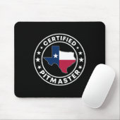 Certified Pitmaster Texan Bbq Grilling Texas Byrbe Mousepad (Mit Mouse)