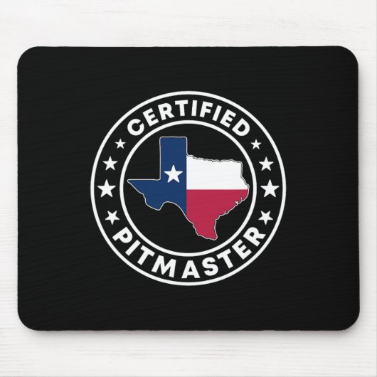 Certified Pitmaster Texan Bbq Grilling Texas Byrbe Mousepad (Vorne)