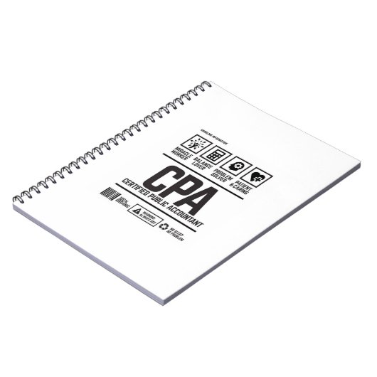 certified public accountant-CPA Notizblock (Linke Seite)