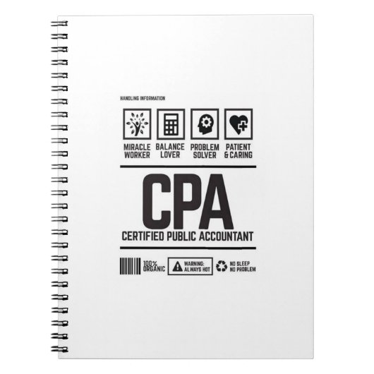 certified public accountant-CPA Notizblock (Vorderseite)