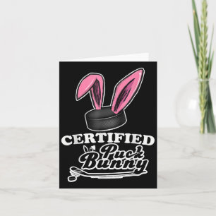 Certified Puck Bunny Funny Ice Hockey Slang Zitat Karte