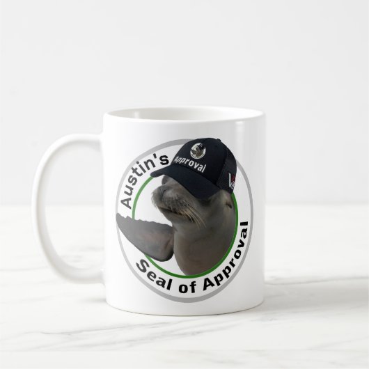Certified Seal of Approval | Deadpan Seal Custom Kaffeetasse (Links)