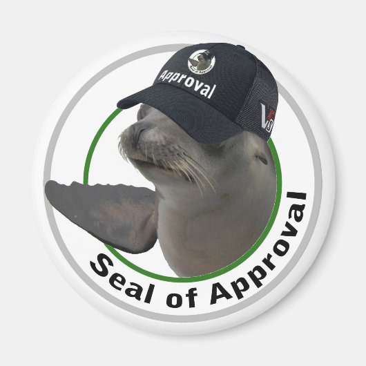 Certified Seal of Approval | Deadpan Seal Magnet (Vorne)