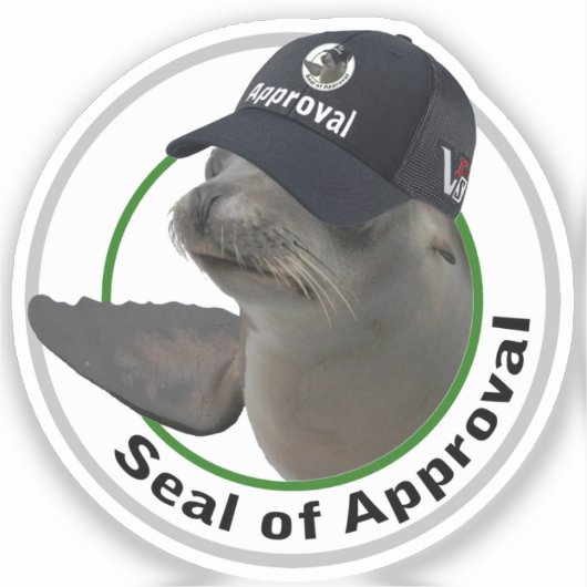 Certified Seal of Approval | Deadpan Vinyl Sticker (Vorderseite)