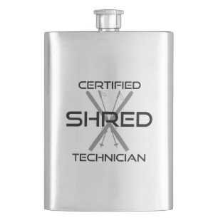 Certified Shred Technician Skiing Flachmann