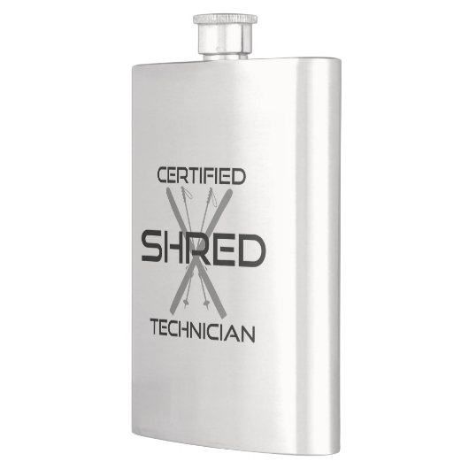 Certified Shred Technician Skiing Flachmann (Links)