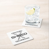 Certified Shred Technician Skiing Rechteckiger Pappuntersetzer (Vor Ort)