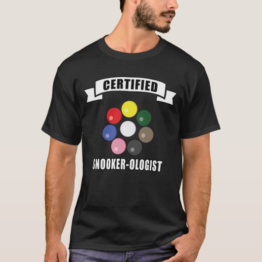Certified Snooker-ologist - Funny Design T-Shirt (Vorderseite)
