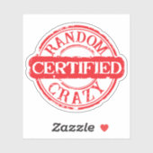 Certified stamp random crazy custom text aufkleber (Blatt)