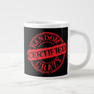 Certified stamp random crazy custom text Jumbo-Tasse