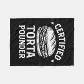 Certified Torta Pounder Funny Torta Meme Sandwich Fleecedecke (Vorderseite (Horizontal))