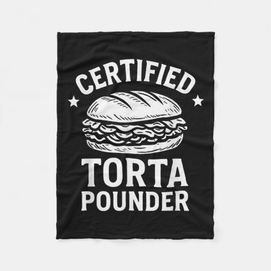 Certified Torta Pounder Funny Torta Meme Sandwich Fleecedecke (Vorderseite)