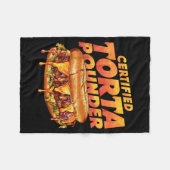 Certified Torta Under Funny Mexican Food Lover  Fleecedecke (Vorderseite (Horizontal))