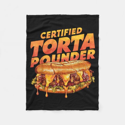 Certified Torta Under Funny Mexican Food Lover  Fleecedecke (Vorderseite)