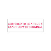 Certified True & Exact Copy of Original  Permastempel (Design)