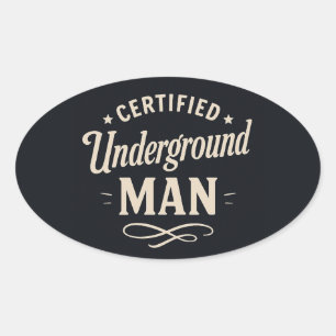 Certified Untergrund Man Fyodor Dostoevsky Tasse Ovaler Aufkleber