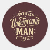 Certified Untergrund Man Fyodor Dostoevsky Tasse Runder Aufkleber (Vorderseite)