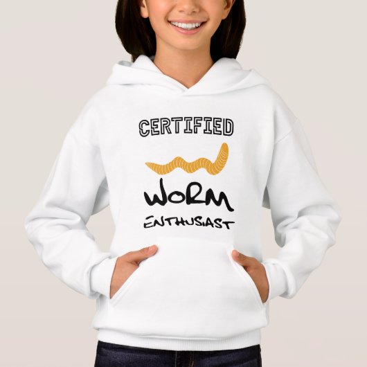 Certified Worm Enthusiast Hoodie (Vorderseite)