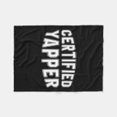 Certified Yapper Funny Beruflich Yapper Fleecedecke (Vorderseite (Horizontal))