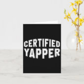 Certified Yapper Funny Beruflich Yapper Karte (Gelbe Blume)