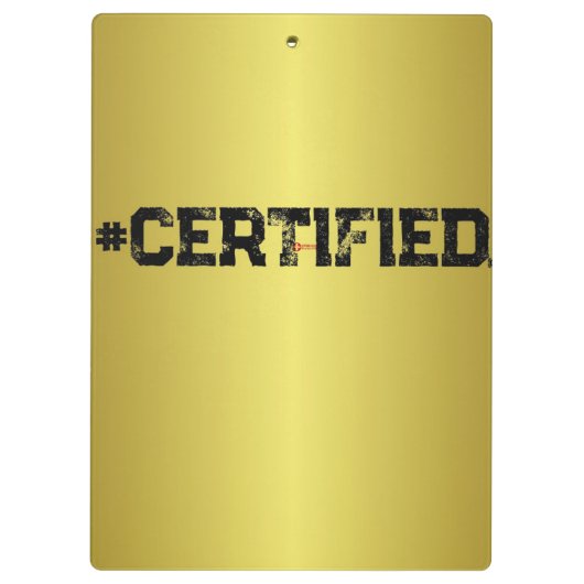 #CERTIFIFIED GOLD PLANNER KLEMMBRETT (Rückseite)