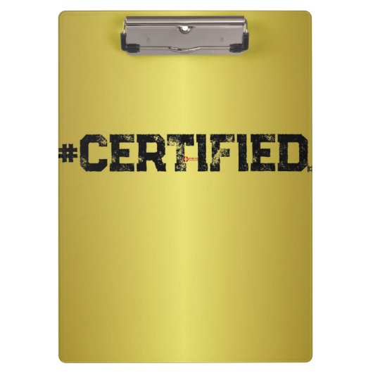 #CERTIFIFIED GOLD PLANNER KLEMMBRETT (Vorderseite)