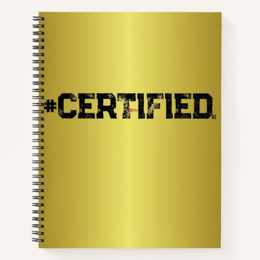 #CERTIFIFIED GOLD PLANNER NOTIZBLOCK (Vorderseite)