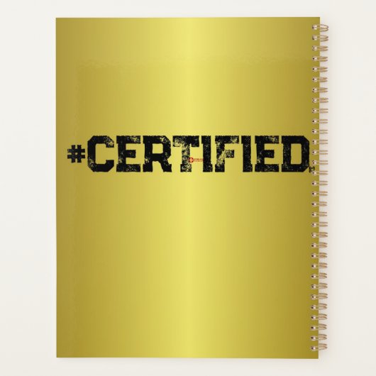 #CERTIFIFIED GOLD PLANNER PLANER (Rückseite)