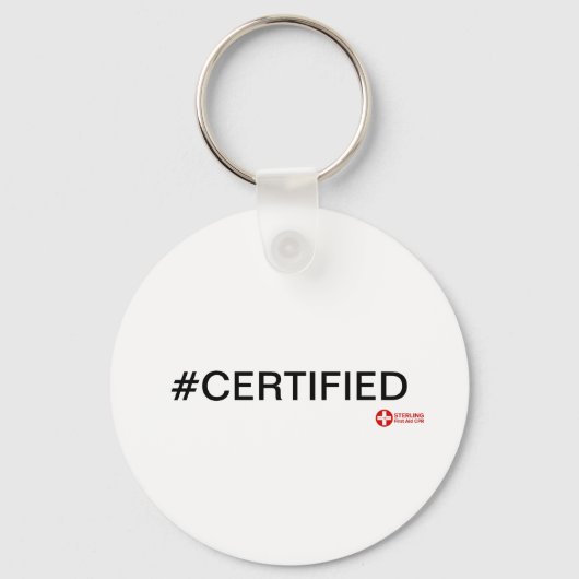 #CERTIFIFIFIED button Schlüsselanhänger (Vorderseite)