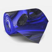 Cerulean abstrakte Krawatte (Gerollt)