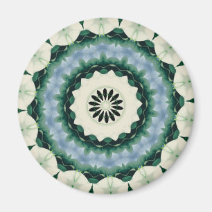 Cerulean Blau und grüne Mandala Sacramentos Magnet