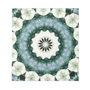 Cerulean Blau und grüne Mandala Sacramentos Notizblock